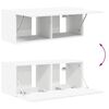 vidaXL TV Wandkast Set Wandgemonteerd 4 pcs Wit Bewerkt hout