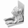vidaXL Boekensteunen 2 st Zilver 12 x 15 x 18 cm Aluminium
