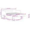vidaXL Slaapbank met onderschuifbed en lades 90x190 cm fluweel zwart