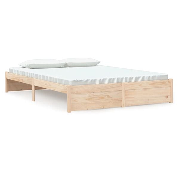 vidaXL Bedframe zonder matras massief hout 160x200 cm