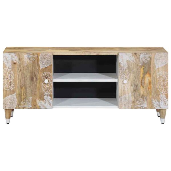 vidaXL Tv-meubel 105x33,5x46 cm massief mangohout