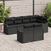 vidaXL Tuin Sofa Set Zwart poly rattan