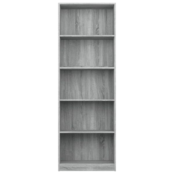 vidaXL Boekenkast 60x24x175 cm bewerkt hout grijs sonoma eikenkleurig
