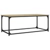 vidaXL Salontafel 102x50x40 cm bewerkt hout en ijzer sonoma eikenkleur