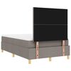 vidaXL Boxspringbed met matras met hoofdeinde Taupe 120 x 200 cm Stof