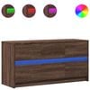 vidaXL Tv-meubel met LED 100x34x50 cm bewerkt hout bruin eikenkleurig