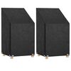 vidaXL Tuinstoelhoezen 2 st met 8 oogjes 65x65x80/120 cm polyetheen