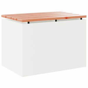 vidaXL Tuinbank Wit 60 x 40 x 43 cm Staal