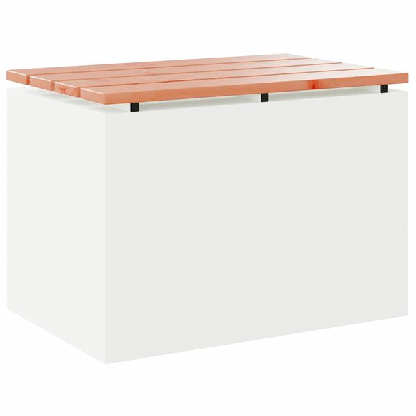 vidaXL Tuinbank Wit 60 x 40 x 43 cm Staal