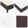 vidaXL Boxspringbed met matras Donkerbruin 190 x 90 cm Polyester
