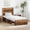 vidaXL Bedframe met hoofdeinde Oudhout 90 x 190 cm Massief grenenhout