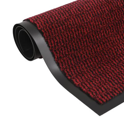 vidaXL Droogloopmatten 2 st rechthoekig getuft 40x60 cm rood