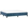 vidaXL Bedframe zonder matras 200x200 cm fluweel donkerblauw