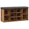 vidaXL Schoenenbank 102x32x50 cm bewerkt hout oud houtkleurig