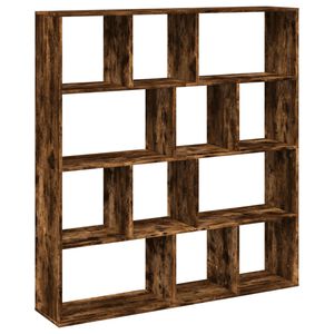 vidaXL Boekenkast 132x29x141,5 cm bewerkt hout gerookt eikenkleurig