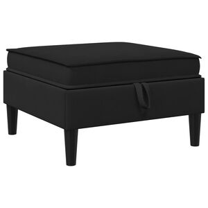 vidaXL Sofa Kruk met Opslag Zwart Fluweel