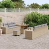vidaXL Tuin Sofa Set 10 pcs Beige poly rattan