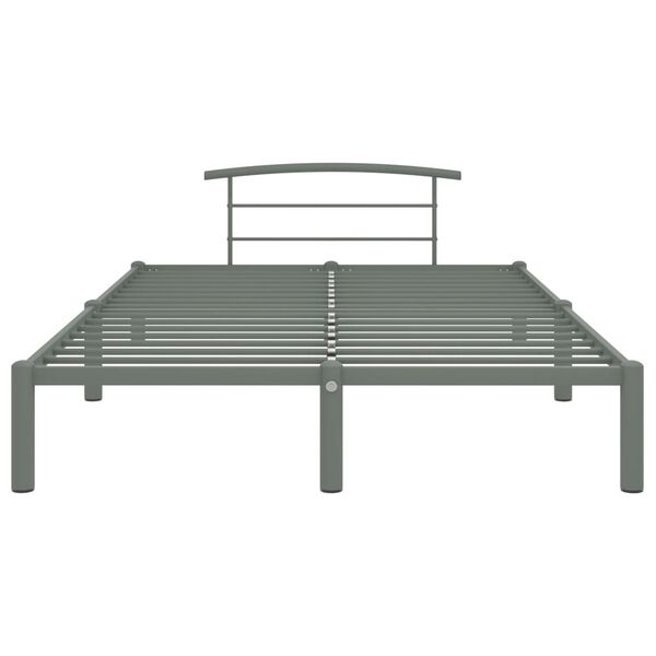 vidaXL Bedframe metaal grijs 120x200 cm