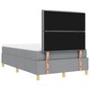 vidaXL Boxspring bed met matras Lichtgrijs 120 x 200 cm Stof