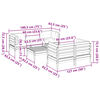 vidaXL 6-delige Loungeset met kussens massief douglas vurenhout