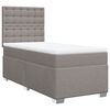 vidaXL Boxspring met matras stof taupe 90x190 cm