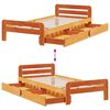 vidaXL Bedframe zonder matras massief grenenhout wasbruin 90x200 cm