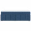vidaXL Boxspring met matras stof blauw 100x200 cm