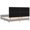 vidaXL Bedframe met hoofdeinde Lichtgrijs 200 x 200 cm Stof