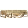 vidaXL Buiten bankenset 5 st Wit en Beige