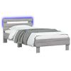 vidaXL Bedframe met LED-stripverlichting Grijs Sonoma Bewerkt hout