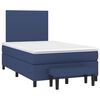 vidaXL Boxspring met matras stof blauw 120x200 cm