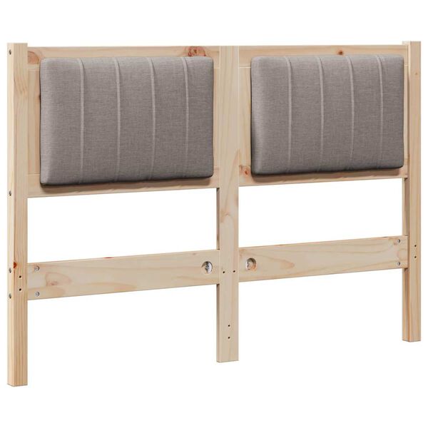 vidaXL Gestoffeerd hoofdbord Bruin 120 cm Massief grenenhout