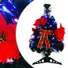 vidaXL Glasvezel kerstboom 64 cm 12 LED's Meerkleurig PVC