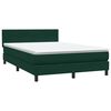 vidaXL Boxspring met matras fluweel donkergroen 160x210 cm
