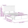 vidaXL Opslag bed met hoofdeinde Wit 120 x 200 cm Bewerkt hout