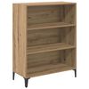 vidaXL Hoge kast Artisan Eiken 69,5 x 34 x 180 cm Bewerkt hout