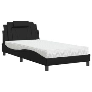 vidaXL Bed "Viana" met matras kunstleer zwart 100x200 cm