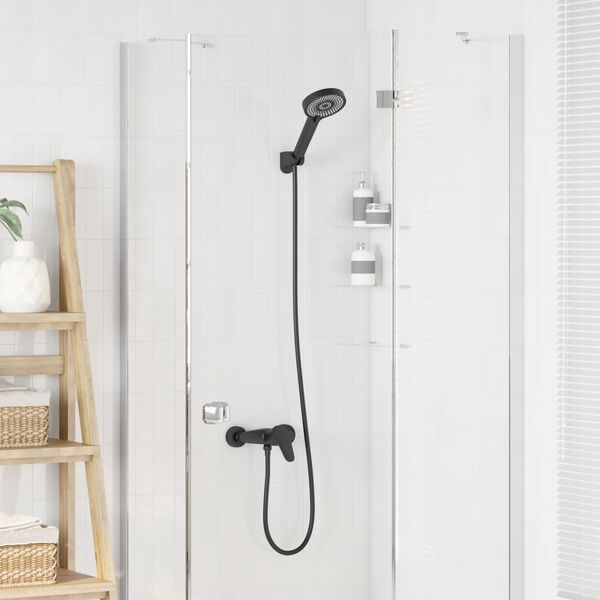 vidaXL Doucheset Zwart G 1 / 2 inch