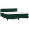 vidaXL Boxspring met matras fluweel donkergroen 180x200 cm