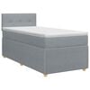 vidaXL Boxspringbed met matras Lichtgrijs 90 x 190 cm Stof