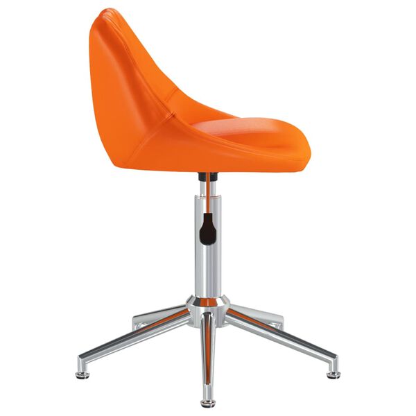 vidaXL Eetkamerstoel draaibaar kunstleer oranje