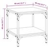 vidaXL Bijzettafels 2 st 40x40x40 cm bewerkt hout gerookt eiken