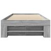 vidaXL Bedframe bewerkt hout grijs sonoma eikenkleurig 100x200 cm