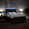 vidaXL Boxspring met matras stof zwart 160x200 cm