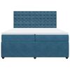 vidaXL Boxspring met matras fluweel donkerblauw 200x200 cm