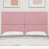 vidaXL LED Hoofdbord met LED-striplichten Roze 144 cm Polyester