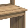 vidaXL Bureau met schappen 102x45x148 cm bewerkt hout artisanaal eiken
