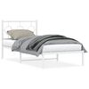 vidaXL Bedframe met hoofdbord metaal wit 90x200 cm