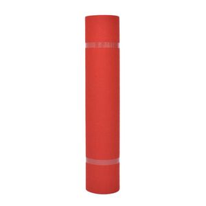 vidaXL Tapijt Effen Rood 1 x 12 m Stof