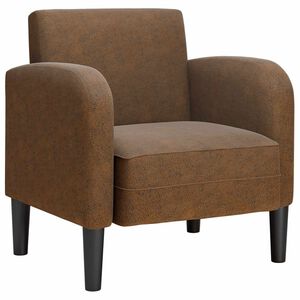 vidaXL Fauteuil met armleuningen 54 cm kunstleer bruin